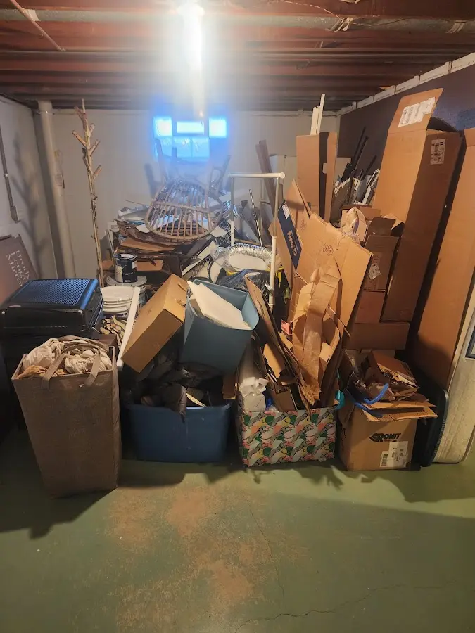 Roll-off dumpster container at job site for 20 Yard Dumpster Rental in East Lyme